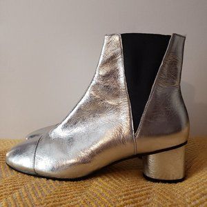 Rebecca Minkoff Izette Silver Leather Booties